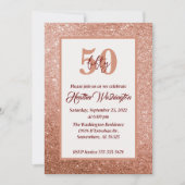 Roos Gold en Bourgogne 50ste verjaardag Kaart (Voorkant)