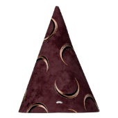 Roos Gold en Bourgogne Gothic Celestial Halloween Feesthoedjes (Rechts)