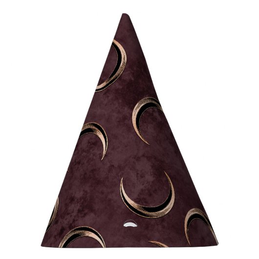 Roos Gold en Bourgogne Gothic Celestial Halloween Feesthoedjes (Rechts)