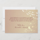 Roos Gold en Bourgondische bruiloft Bedankkaart (Achterkant)