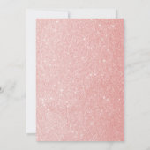 Roos Gold en Burgundy Floral Wedding Invitation Kaart (Achterkant)