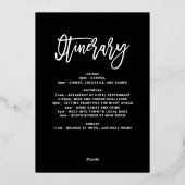 Roos Gold en Faux Glitter | Bachelorette Weekend Folie Uitnodiging (Achterkant)