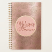 Roos Gold en gepersonaliseerde glitter-planner Planner (Voorkant)