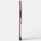 Roos Gold en Glitter Drips Monogramed Case-Mate iPhone Case (Achterkant / Rechts)