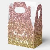Roos Gold en Glitter Favor Box Bedankdoosjes (Geopend)