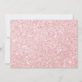 Roos Gold en glitter Quinceanera Fotouitnodiging Kaart (Achterkant)