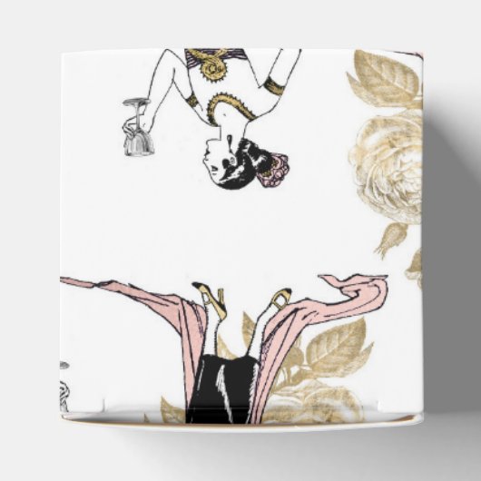 Roos Gold en goudwijn Bedankdoosjes (Bovenkant)