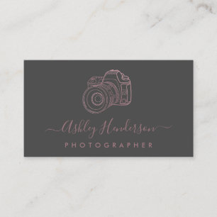 Roos Gold en grijs   Visitekaartjes voor fotografi