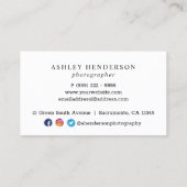 Roos Gold en grijs | Visitekaartjes voor fotografi (Achterkant)