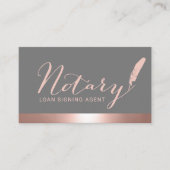 Roos Gold en grijs voor de ondertekening van een l Visitekaartje (Voorkant)