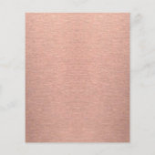 Roos Gold en koperen moderne bruiloft Info Invoege Flyer (Achterkant)