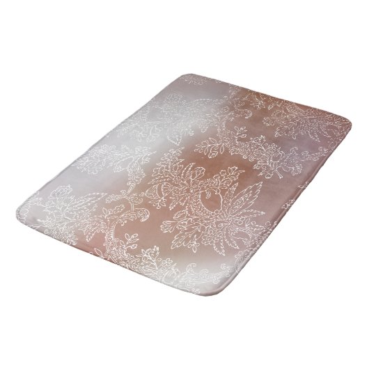 Roos Gold en Lace Design Bath Mat (Gekanteld)