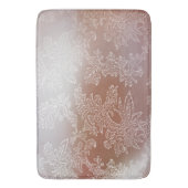 Roos Gold en Lace Design Bath Mat (Voorkant Verticaal)