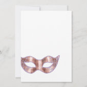 Roos Gold en Lila Glitter Princess Quinceañera Kaart (Achterkant)