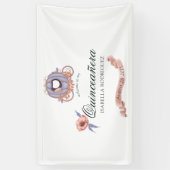 Roos Gold en Lila Glitter Princess Quinceañera Spandoek (Verticaal)