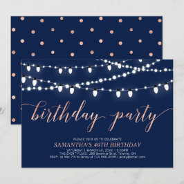 Roos Gold en marine | 40-jarige volwassen vrouwen Kaart