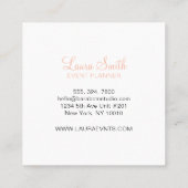 Roos Gold en marine | Afbeelding minimalistisch ci Vierkante Visitekaartje (Achterkant)