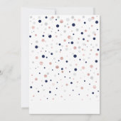 Roos Gold- en marineloons Moderne verjaardag Kaart (Achterkant)