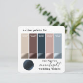 Roos Gold- en marinesurnbruinkleurenpaletkaart Kaart (Staand voorkant)