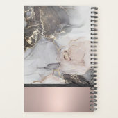 Roos Gold- en marmer-monogram leraar Planner (Achterkant)