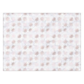 Roos Gold en marmer Snowflake kerstpatronen Tafelkleed (Voorkant (Horizontaal))