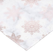 Roos Gold en marmer Snowflake kerstpatronen Tafelkleed (Gekanteld)