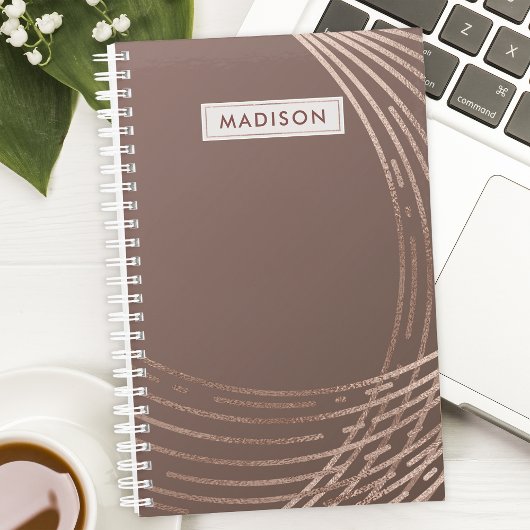 Roos Gold en Mauve Abstract Trendy op maat Planner