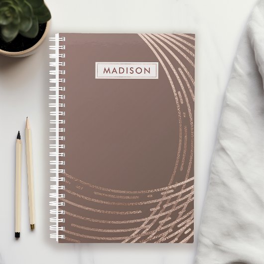 Roos Gold en Mauve Abstract Trendy op maat Planner