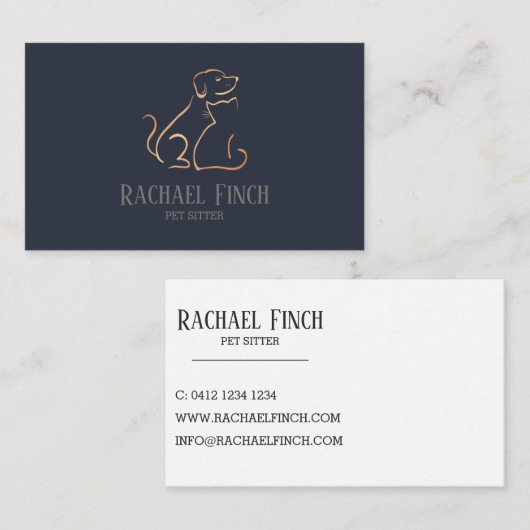 Roos Gold en moderne marineministers Visitekaartje (Voorkant / Achterkant)