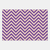Roos Gold en Paarse Chevron Pattern Inpakpapier Vel (Voorkant 2)