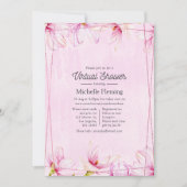 Roos Gold en Pink Floral Geometric Virtual Shower Kaart (Voorkant)