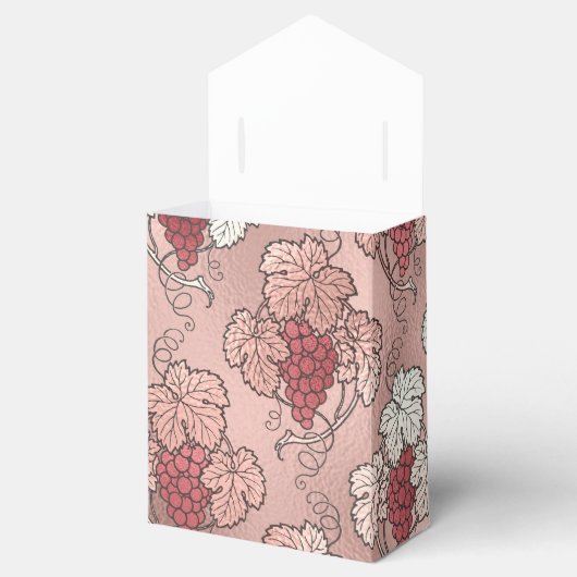 Roos Gold en Pink Wine Theme Bedankdoosjes (Geopend)