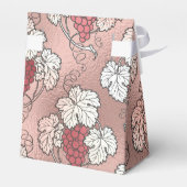 Roos Gold en Pink Wine Theme Bedankdoosjes (Achterkant)