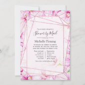 Roos Gold en roze Baby of Vrijgezellenfeest per po Kaart (Voorkant)