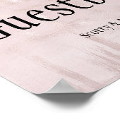 Roos Gold en roze  bruiloft Poster (Hoek)