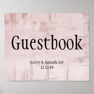 Roos Gold en roze  bruiloft Poster