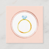 Roos Gold- en roze diamantbindplanner Vierkante Visitekaartje (Voorkant)