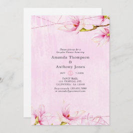 Roos Gold en roze Floral - Geometrische stelletjes Kaart