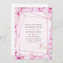 Roos Gold en roze Magnolia Geometric Wedding