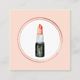 Roos Gold en roze Makeup Artist Social Media Picto Vierkante Visitekaartje