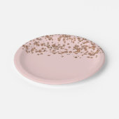 Roos Gold en roze papieren Borden Bordje (Gekanteld)