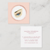 Roos Gold en roze schoonheidsspecialist Sociale me Vierkante Visitekaartje (Voorkant / Achterkant)