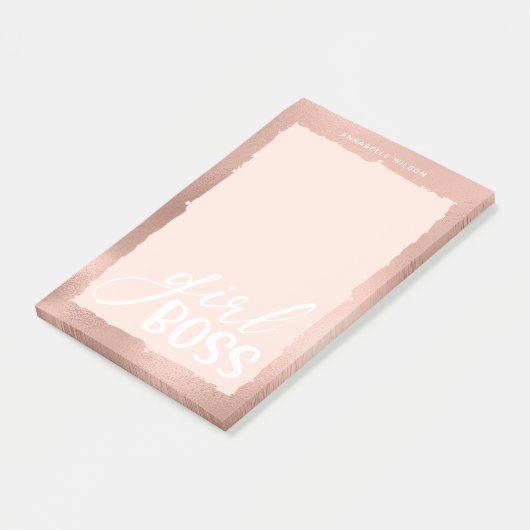 Roos Gold en Roze stijlvolle meubelboss Post-it® Notes (Schuin)