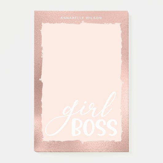 Roos Gold en Roze stijlvolle meubelboss Post-it® Notes (Voorkant)
