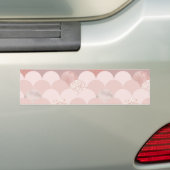 Roos Gold en roze Tegels Bumpersticker (Op auto)