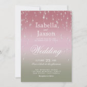 Roos Gold en Sage Green Blend Star-lampjes Kaart (Voorkant)