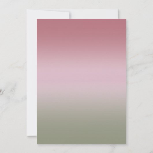 Roos Gold en Sage Green Blend Star-lampjes Kaart (Achterkant)