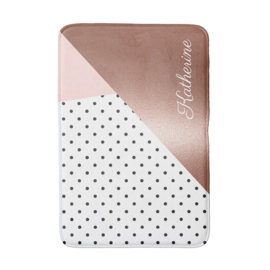 Roos Gold en Stip Badmat (Voorkant Verticaal)