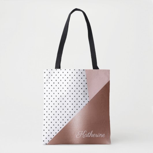 Roos Gold en Stip Tote Bag (Voorkant)