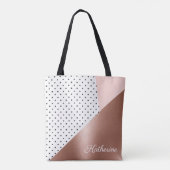 Roos Gold en Stip Tote Bag (Achterkant)